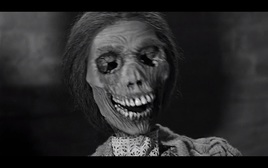 Picture of Norman Bates's mother from the end of Alfred Hitchcock's 