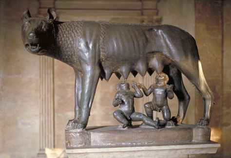 Statue of the she-wolf of Rome, who protected the founder, Romulus