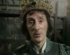 Weary-looking King Henry VI, as played by Peter Benson in the 1983 BBC TV movie