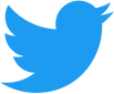 Picture of the Twitter logo, blue on white background.